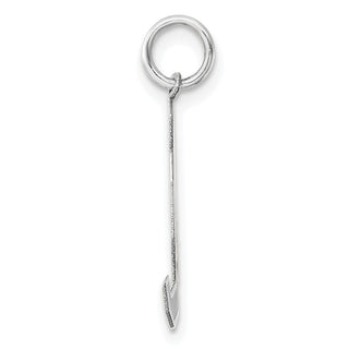 14k White Gold Medium Satin Number 94 Charm