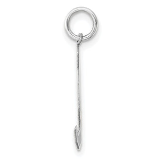14k White Gold Medium Satin Number 94 Charm