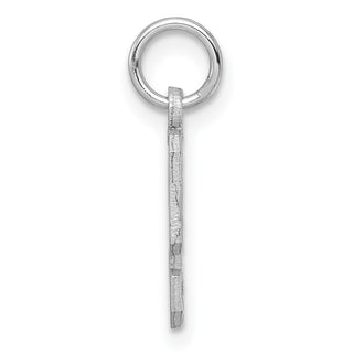 14k White Gold Casted Small Diamond-Cut Number 9 Charm