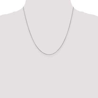 20" 14K White Gold 20 inch .6mm Round Snake with Lobster Clasp Chain