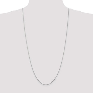 30" 14K White Gold 30 inch .8mm Round Snake with Lobster Clasp Chain