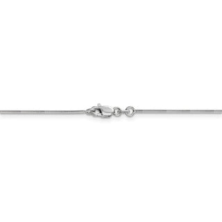 20" 14k White Gold .9mm Round Snake Chain Necklace