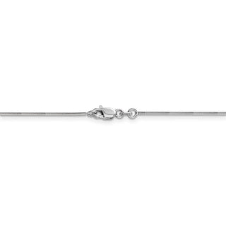 7" 14k White Gold .9mm Round Snake Chain Bracelet