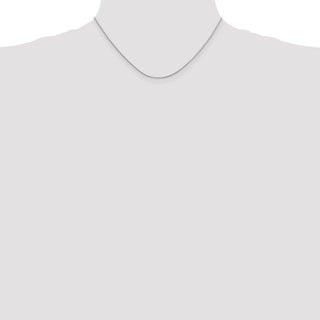 16" 14k White Gold .9mm Round Snake Chain Necklace