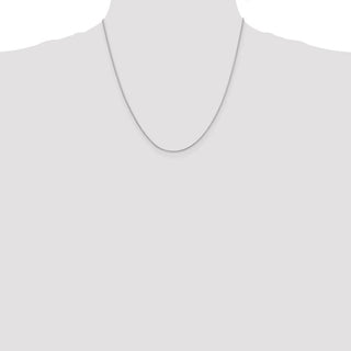 20" 14k White Gold .9mm Round Snake Chain Necklace