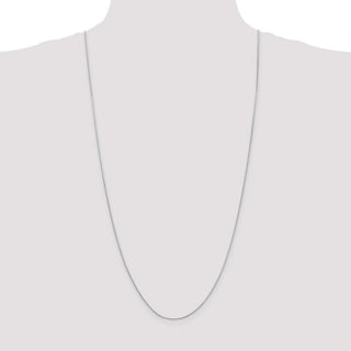 30" 14k White Gold .9mm Round Snake Chain Necklace