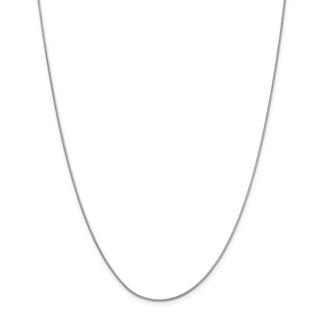 16" 14k White Gold .9mm Round Snake Chain Necklace