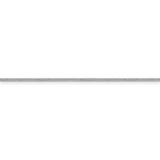 20" 14k White Gold 1.1mm Round Snake Chain Necklace