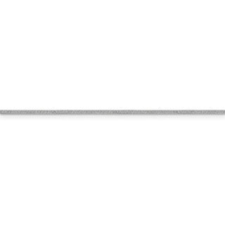 30" 14k White Gold 1.1mm Round Snake Chain Necklace