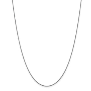 30" 14k White Gold 1.1mm Round Snake Chain Necklace