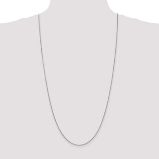 30" 14k White Gold 1.4mm Round Snake Chain Necklace