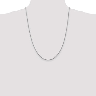 24" 14k White Gold 1.6mm Round Snake Chain Necklace