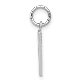 14k White Gold Small Polished Number 1 Charm