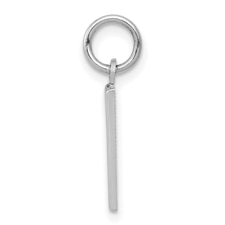 14k White Gold Small Polished Number 1 Charm