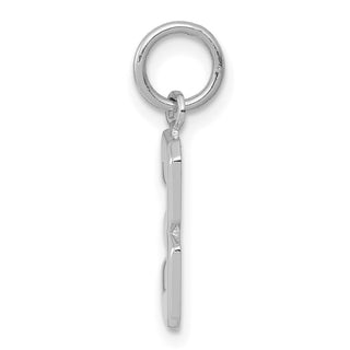 14k White Gold Small Polished Number 3 Charm