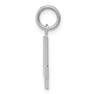 14k White Gold Small Polished Number 4 Charm
