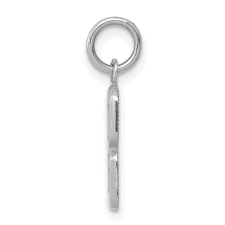 14k White Gold Small Polished Number 8 Charm
