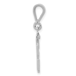 14k White Gold Small Polished Number 33 Pendant
