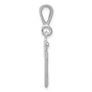 14k White Gold Small Polished Number 47 Pendant