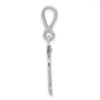 14k White Gold Small Polished Number 82 Pendant