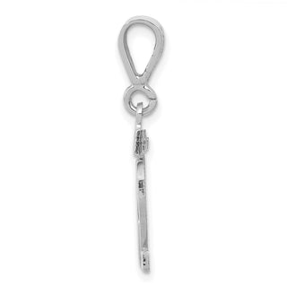 14k White Gold Small Polished Number 82 Charm