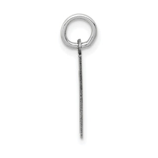 14K White Gold Small Satin Number 1 Charm