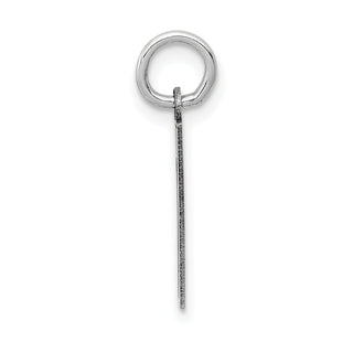 14K White Gold Small Satin Number 1 Charm