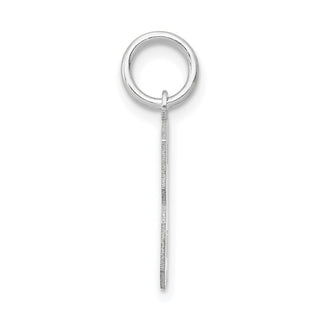 14K White Gold Small Satin Number 3 Charm