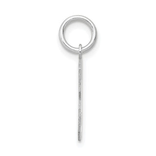 14K White Gold Small Satin Number 3 Charm