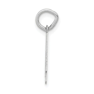 14K White Gold Small Satin Number 4 Charm