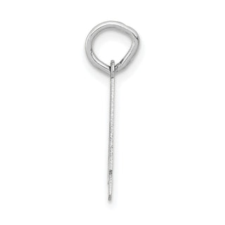 14K White Gold Small Satin Number 4 Charm