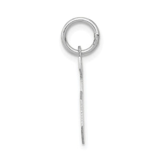 14K White Gold Small Satin Number 5 Charm