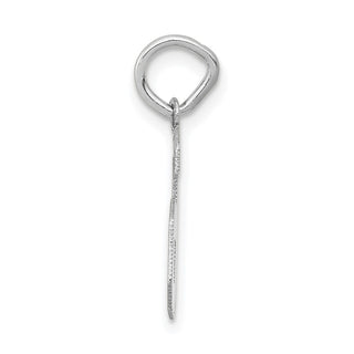14K White Gold Small Satin Number 6 Charm