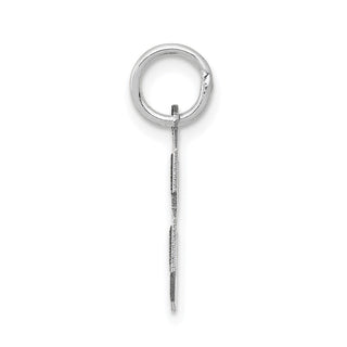 14K White Gold Small Satin Number 8 Charm