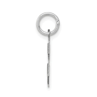 14K White Gold Small Satin Number 8 Charm