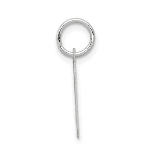 14K White Gold Small Satin Number 9 Charm