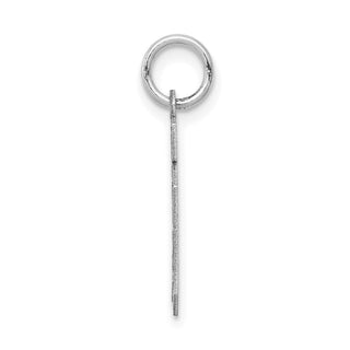 14k White Gold Small Satin Number 10 Charm