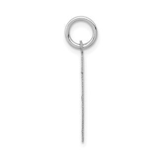 14k White Gold Small Satin Number 11 Charm
