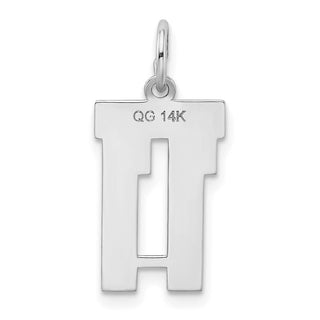 14k White Gold Small Satin Number 11 Charm