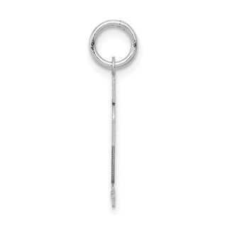 14k White Gold Small Satin Number 12 Charm