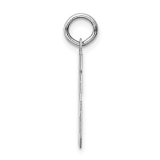 14k White Gold Small Satin Number 16 Charm