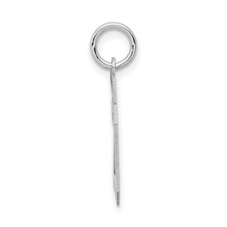 14k White Gold Small Satin Number 20 Charm