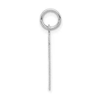 14k White Gold Small Satin Number 21 Charm