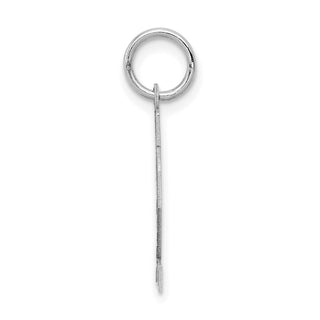 14k White Gold Small Satin Number 22 Charm
