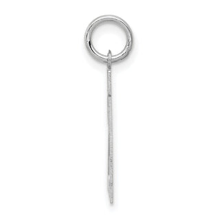 14k White Gold Small Satin Number 24 Charm