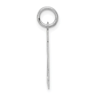 14k White Gold Small Satin Number 24 Charm