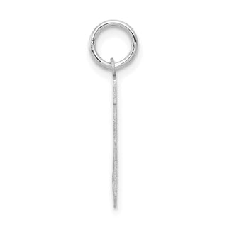 14k White Gold Small Satin Number 25 Charm