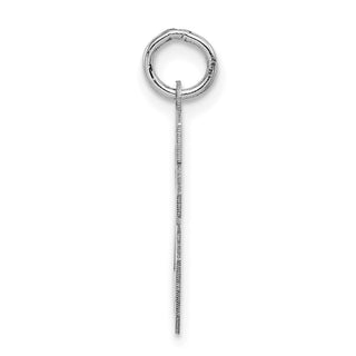 14k White Gold Small Satin Number 26 Charm