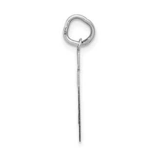 14k White Gold Small Satin Number 27 Charm