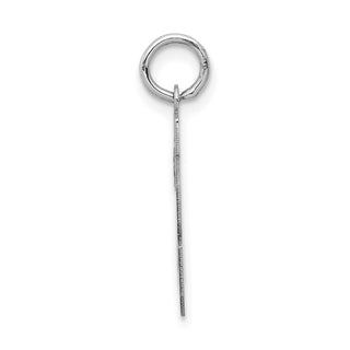 14k White Gold Small Satin Number 28 Charm